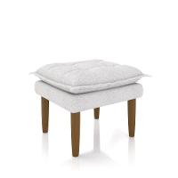 Poltrona Amamentação Confortável Com Puff Ayla Bouclê Off White - 8