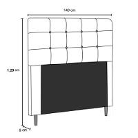 Cabeceira Estofada Cama Box Casal 140 Cm Helena Suede Marrom - 3