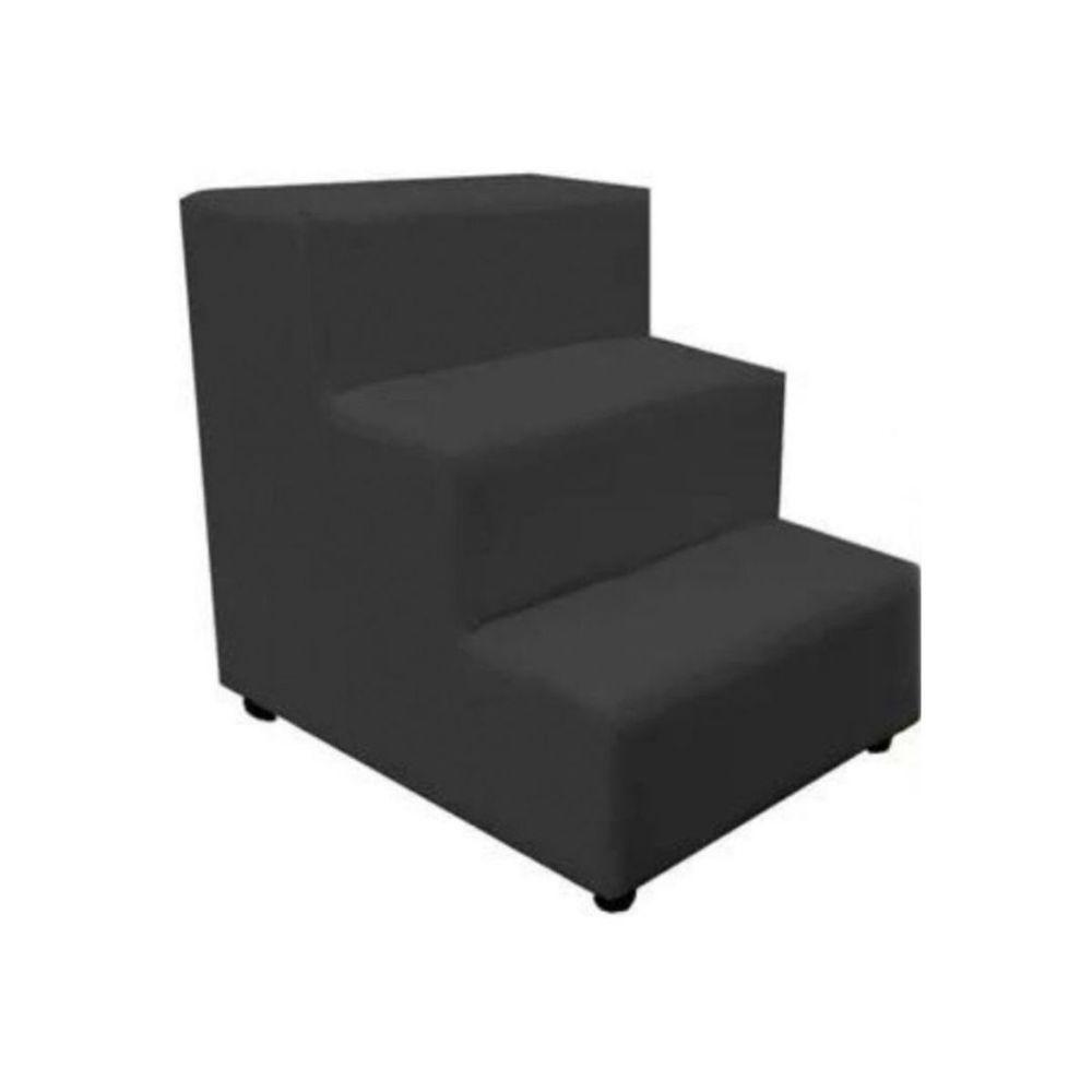 Escadinha Rampa Subir Sofá Cama Cães Cachorro Gato Suede Cinza - 1