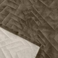 Cobertor Buettner Casal Flannel Plush 100% Poliéster Dupla Face 220mx240m Chocolate Escuro / Chocolate Claro - 3