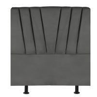 Cabeceira Solteiro Cama Box Estofada 90 Cm Emma Corino Cinza - 2