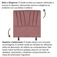 Cabeceira Solteiro Cama Box Estofada 90 Cm Emma Suede Rosé - 5