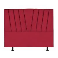Cabeceira Estofada Cama Box King 195 Cm Malu Suede Vermelho - 1