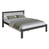 Cama De Casal De Madeira Maciça Para Colchão 138x188cm Multimóveis Cr35273 Charcoal - 3