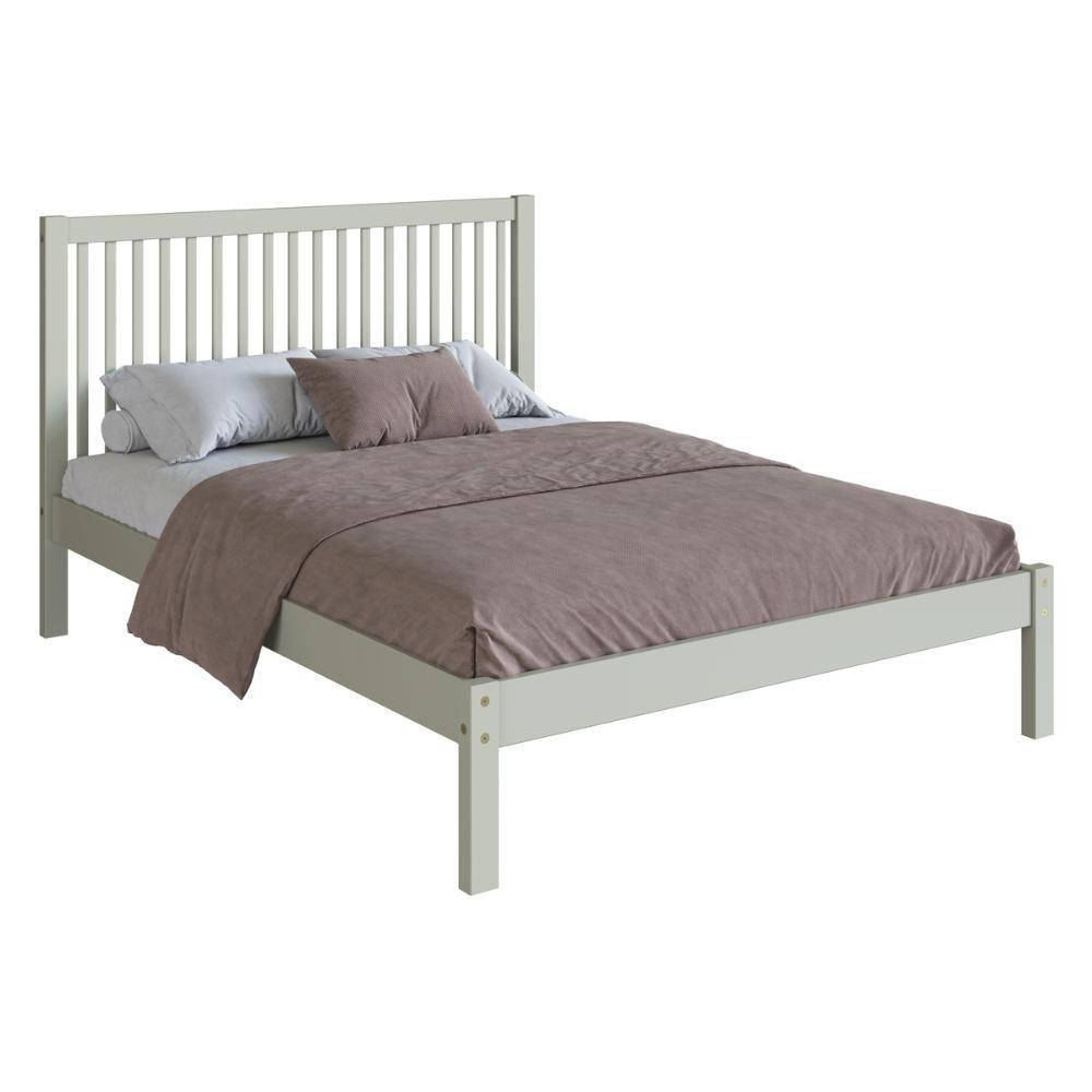 Cama De Casal De Madeira Maciça Para Colchão 138x188cm Multimóveis Cr35276 Verde Frost - 2