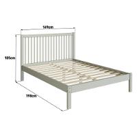 Cama De Casal De Madeira Maciça Para Colchão 138x188cm Multimóveis Cr35276 Verde Frost - 5