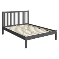 Cama De Casal De Madeira Maciça Para Colchão 138x188cm Multimóveis Cr35276 Charcoal - 3