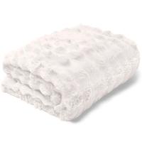 Manta Buettner Casal Microfibra 100% Poliéster Flannel Aspen 2,20mx2,40m Branco - 1