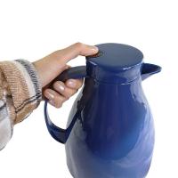 Garrafa Térmica Bule Com Gatilho 1 Litro Café - Azul