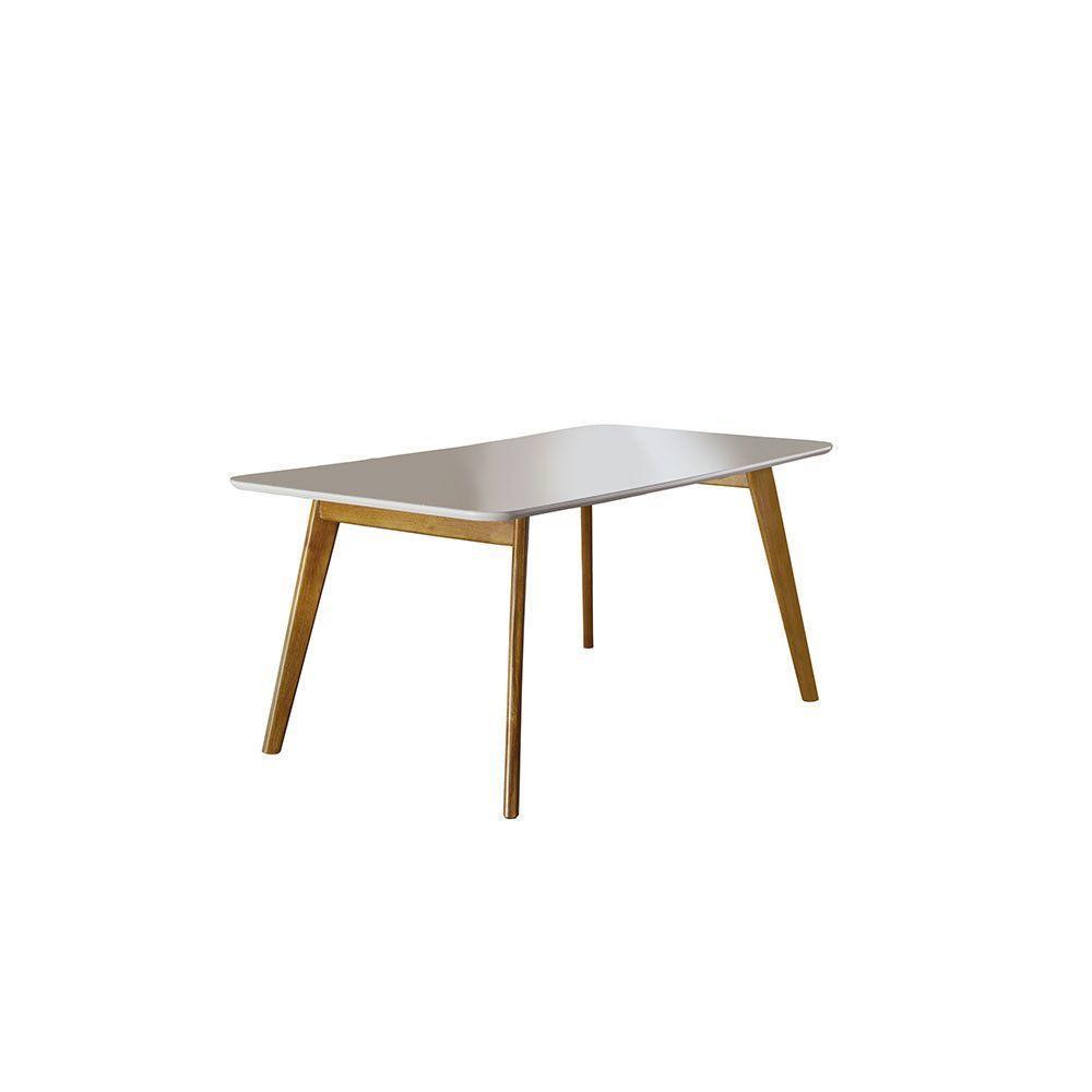 Conjunto Sala De Jantar Com 4 Lugares Slim Móveis Mundial Mel-off White-marrom - 2