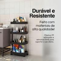 Estante Organizadora Móvel 4 Andares Prateleiras Com Rodízios - 3