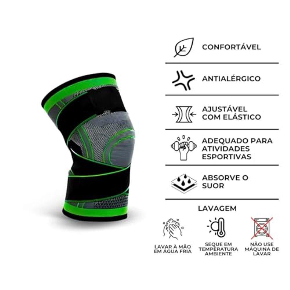 Joelheira De Compressão Com Bandagem Elástica Estabilidade - 2