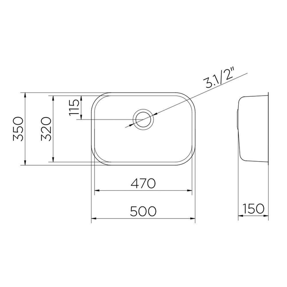 Cuba Docol Invicta 47x32 01698304 Inox Polido - 2