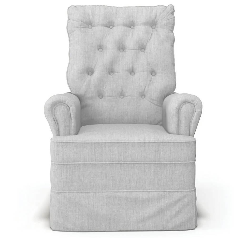 Kit 02 Poltronas De Amamentação E Descanso Com Balanço Laís G05 Linho Cinza Claro - Mpozenato - 7