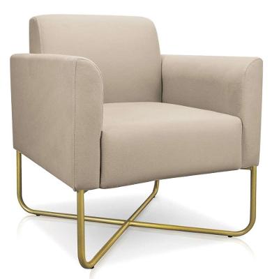 Poltrona Decorativa Maressa S03 Suede Bege Ibiza