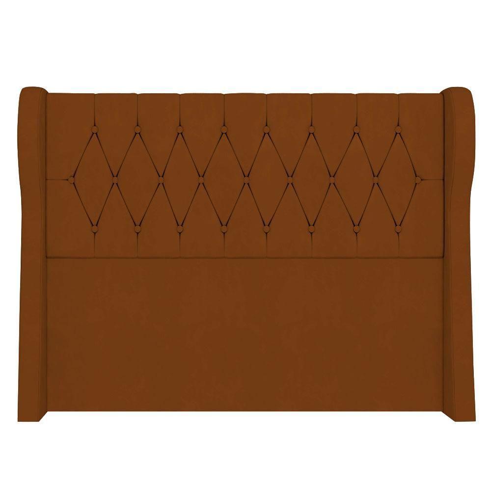 Cabeceira Casal King Cama Box 195cm Malva I02 Veludo Terracota - Mpozenato - 6