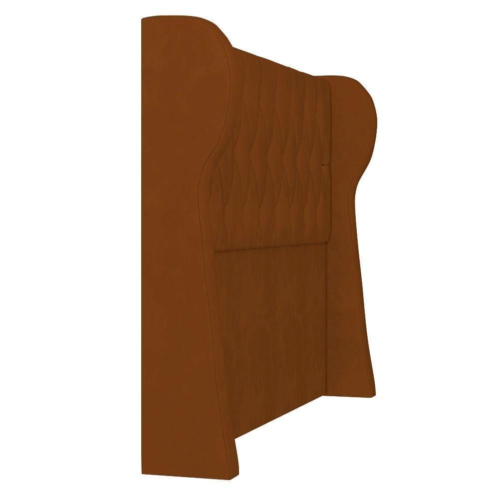 Cabeceira Casal King Cama Box 195cm Malva I02 Veludo Terracota - Mpozenato - 7