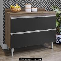 Balcão De Cozinha 100cm Sem Tampo Julia Z34 Freijó-preto - Mpozenato - 2