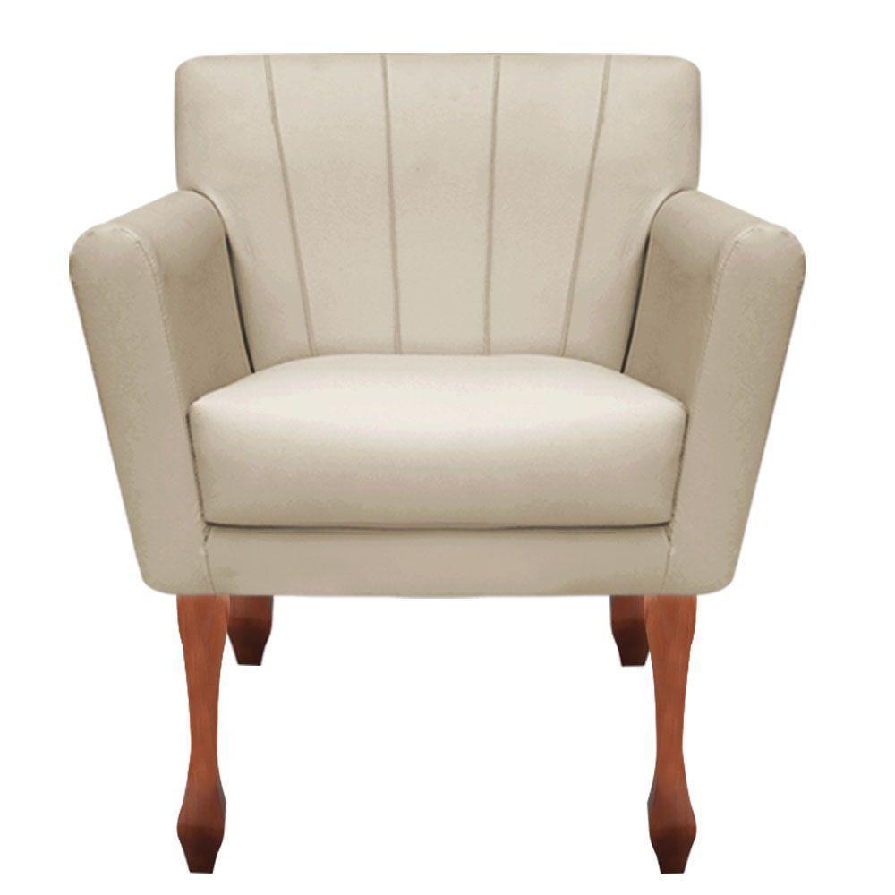 Kit Recamier Sofá Divã Clinica 180 + 2 Poltrona Iza Retro sintetico Bege - 4