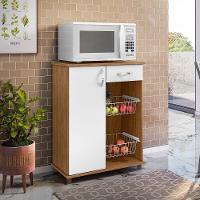 Balcão Fruteira Notável Belize New 1 Porta 1 Gaveta Freijo/branco - 1