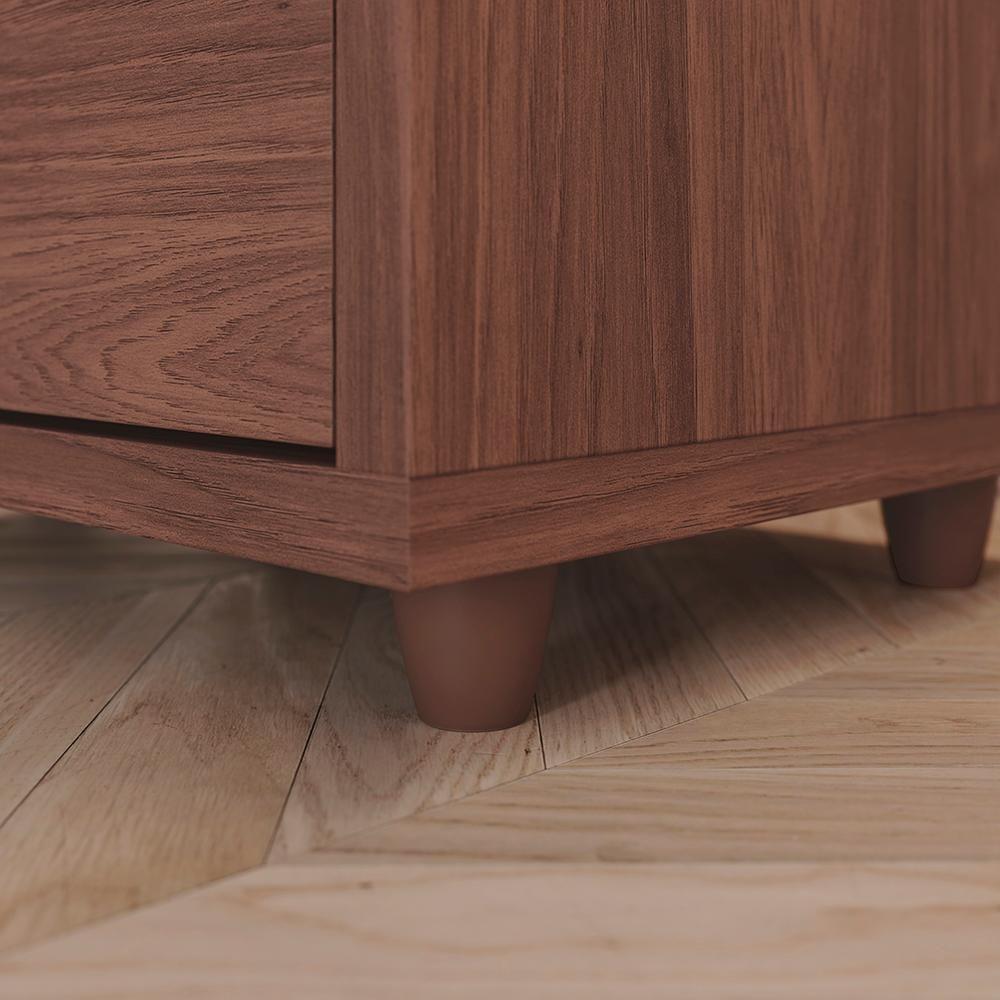 Mesa De Cabeceira 2 Gavetas 48 Cm Campeche Castanho Henn - 8