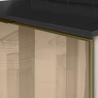 Balcao Tampo 2g Vidro 80cm Mdf Kali 16415 Bianco Toq Branco Uv Nicioli - 5