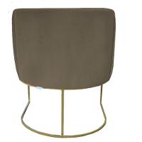 Kit 04 Poltrona Julia Com Base De Ferro Sala De Estar Escritório Recepção Clinica Suede Marrom Rato D'classe Decor - 5