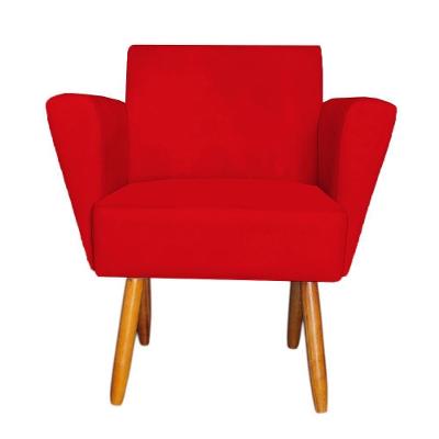 Poltrona Dora Sued Vermelho D'classe Decor