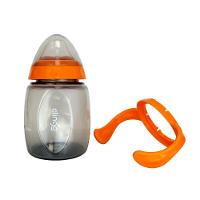 Copo De Transição Bebês Com Alça Dupla Bico Em Silicone Macio Anti-vazamento Laranja - 2