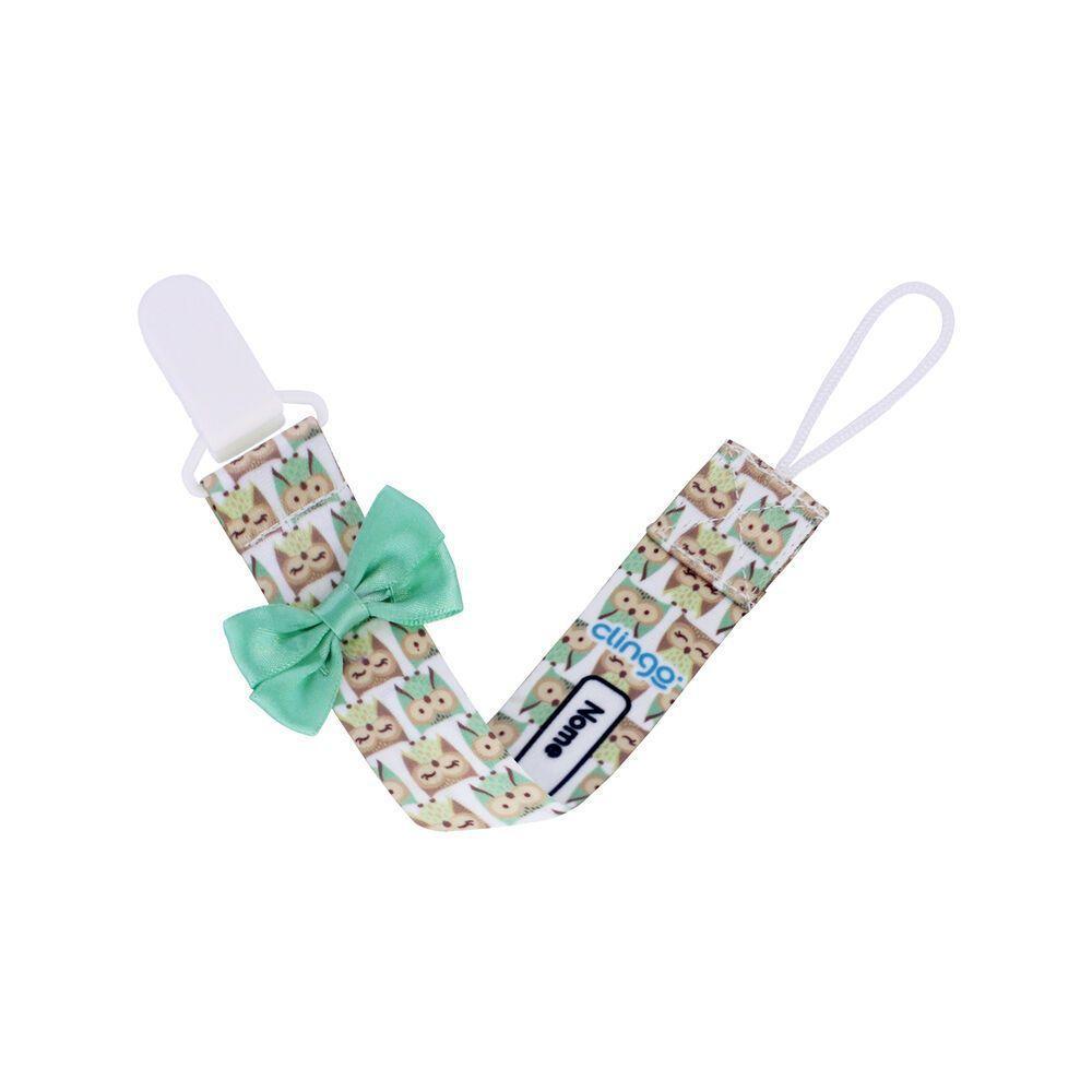 Prendedor De Chupeta Corujas Verde Personalizável Com Elástico E Estampa - 1