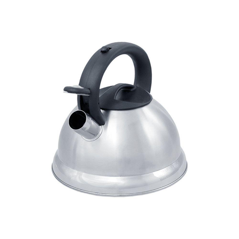 Chaleira Em Inox Com Apito E Fundo Duplo à Indução Prata - 5