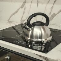 Chaleira Em Inox Com Apito E Fundo Duplo à Indução Prata - 1