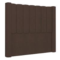 Cabeceira Casal Cama Box 140cm Claire I02 Veludo Marrom - Mpozenato - 1