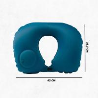 Travesseiro Almofada De Pescoço Inflável E Portátil - Verde - 9