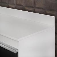 Balcão Gabinete 180cm Com Tampo Dallas Branco-preto - Lumil - 2
