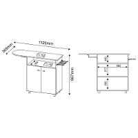 Balcão Com Tábua De Passar 2 Portas Tp3000 Branco - Tecno Mobili - 5