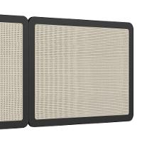 Cabeceira Casal Queen E 2 Mesas Pé Metal Arlo A10 Nero-dourado - Mpozenato - 5