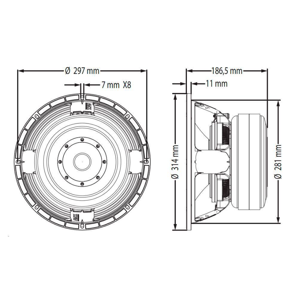 Alto-falante Competição 1300w 12 Pol 2 Ohms Wf300-4600b2 Atk - 7