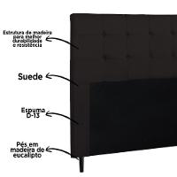 Cabeceira Cama Box Casal 140cm Luna I02 Suede Marrom - Mpozenato - 3