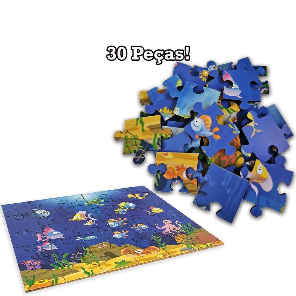 Kit Completo 3 Quebra Cabeça Infantil Divertido Em Madeira Kit 2 - 6