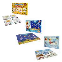 Kit Completo 3 Quebra Cabeça Infantil Divertido Em Madeira Kit 2 - 1