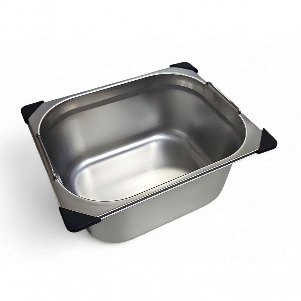 Kit 3 Cubas Gastronômica Inox Gn 1/2 150mm Com Alça Prateada - 2