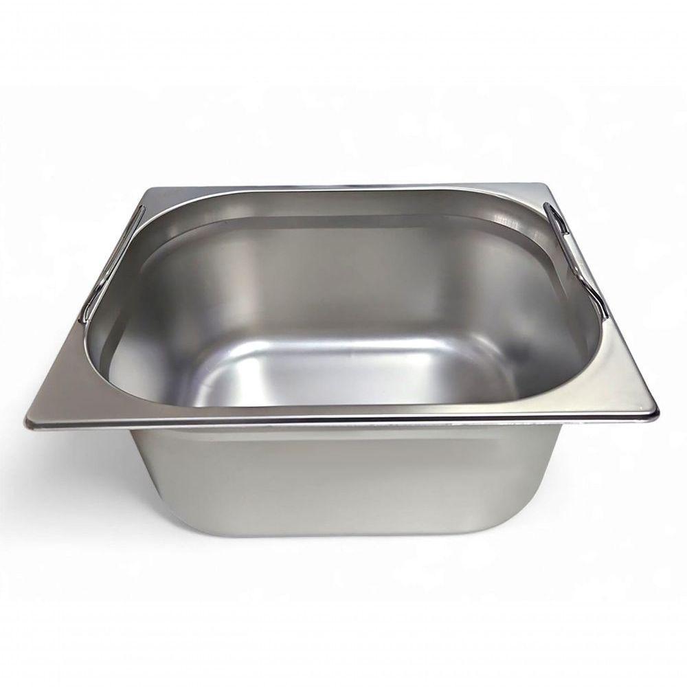 Kit 3 Cubas Gastronômica Inox Gn 1/2 150mm Com Alça Prateada - 4