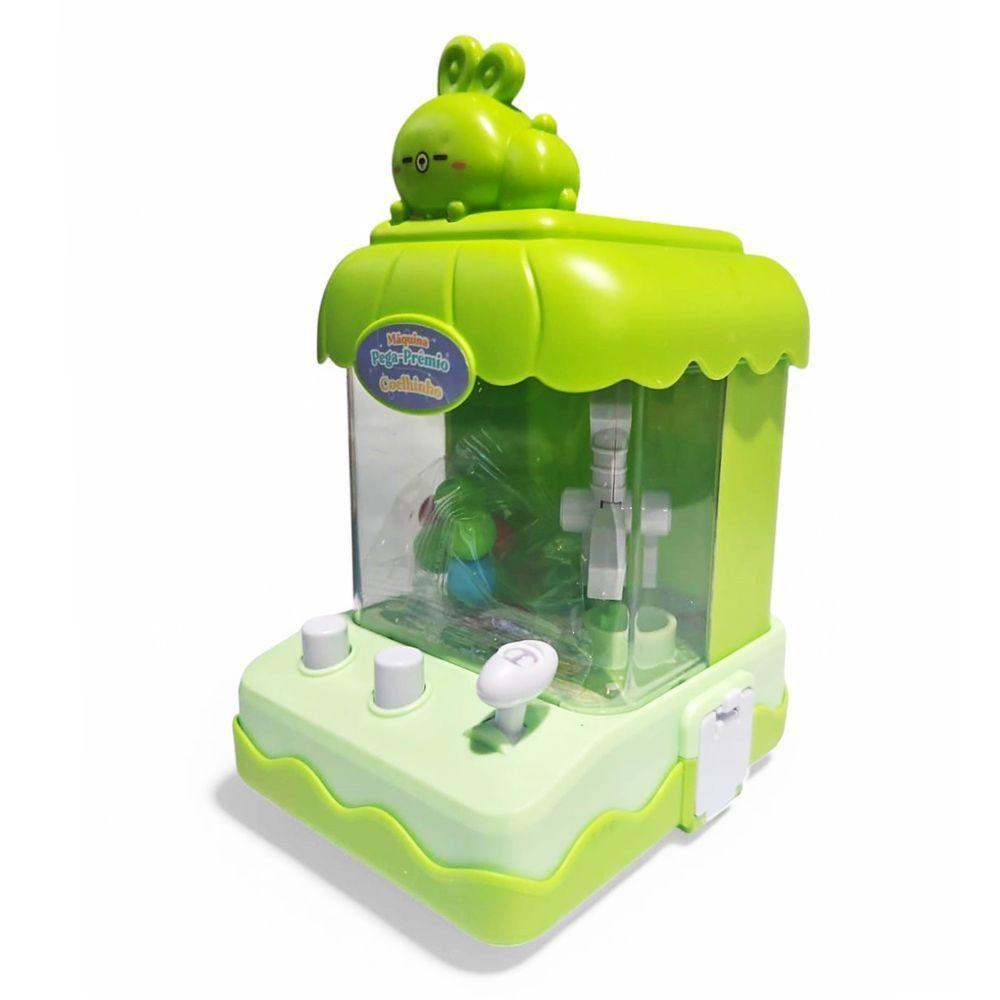 Mini Máquina De Bola Pega Premio Jogo Com Garra Divertido Coelho Verde - 2