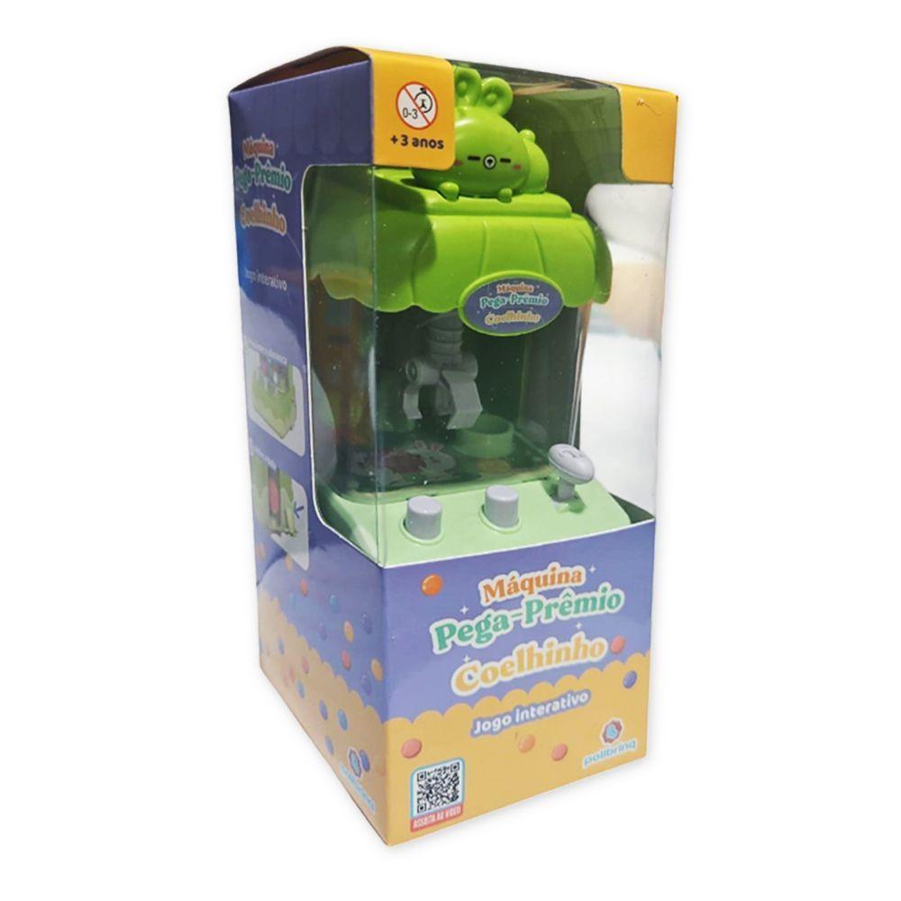 Mini Máquina De Bola Pega Premio Jogo Com Garra Divertido Coelho Verde - 3