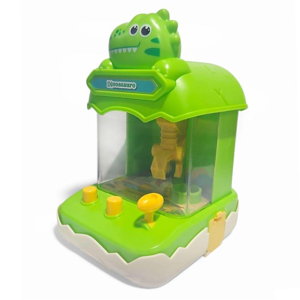 Mini Máquina De Bola Pega Premio Jogo Com Garra Divertido Dino Verde - 4