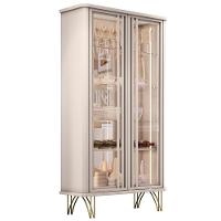 Balcão Buffet Piacente Com Cristaleira Alvora H01 Off White - Mpozenato - 8