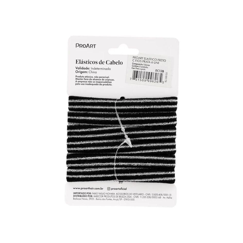 Elásticos De Cabelo 6 Unidades Proart Sem Metal, Não Marcam Os Fios, Perfeitos Para Penteados Fios Prata - 4