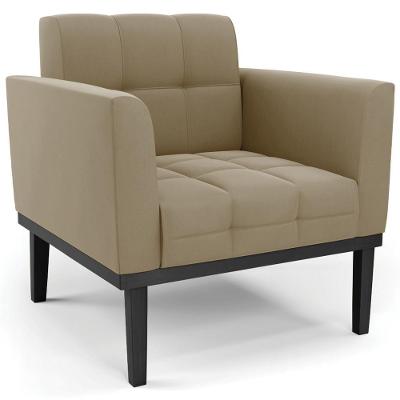 Poltrona Decorativa Ana Suede Marrom RT Base Madeira Suede Marrom Preto Ibiza