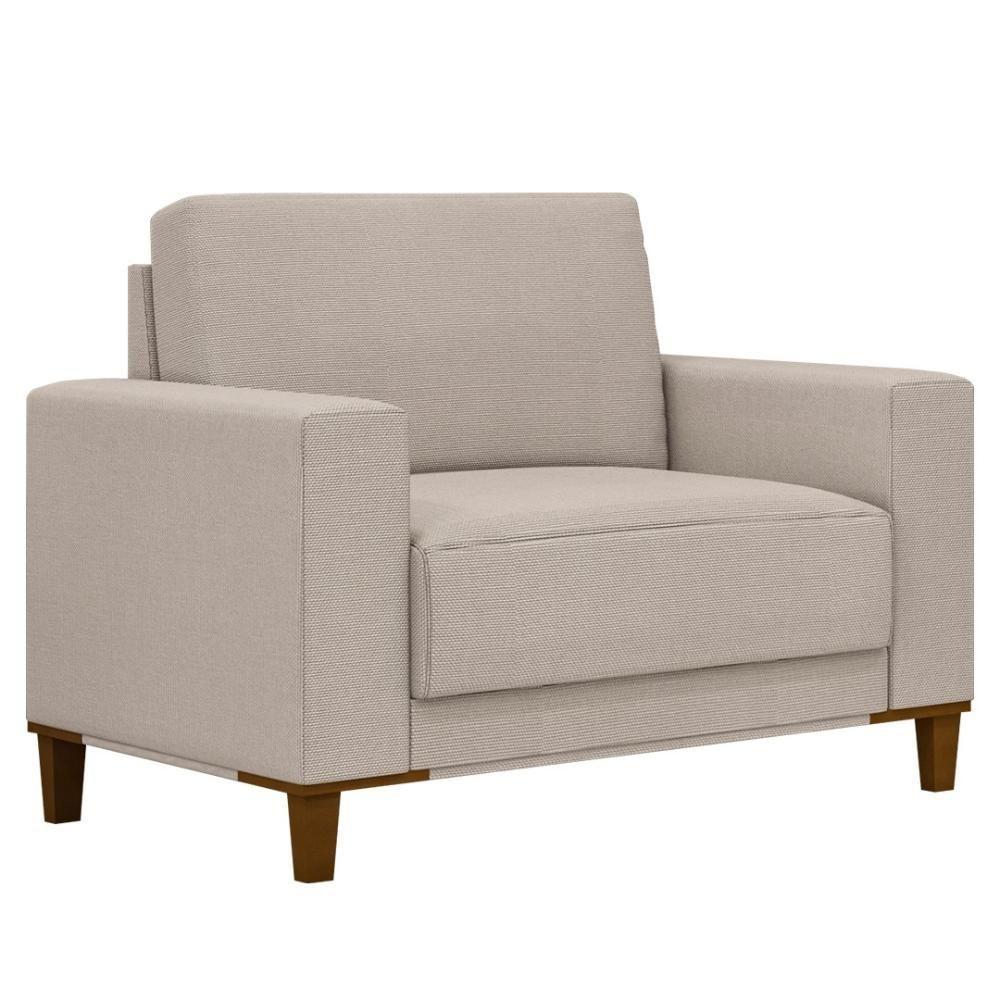 Poltrona Decorativa Sala De Estar Living Zaire M22 Linho Areia - Mpozenato - 1